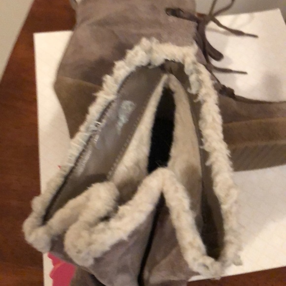 Cute wedge suede/fur boots - Picture 6 of 8